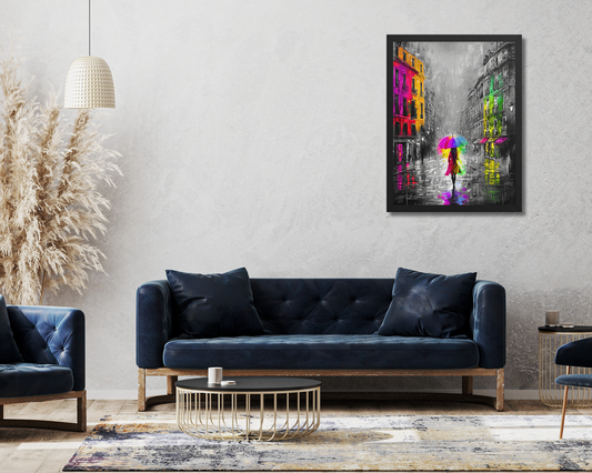 Beyond the Canvas: How to Style Your "Rainbow Strut" Art for a Home That Inspires