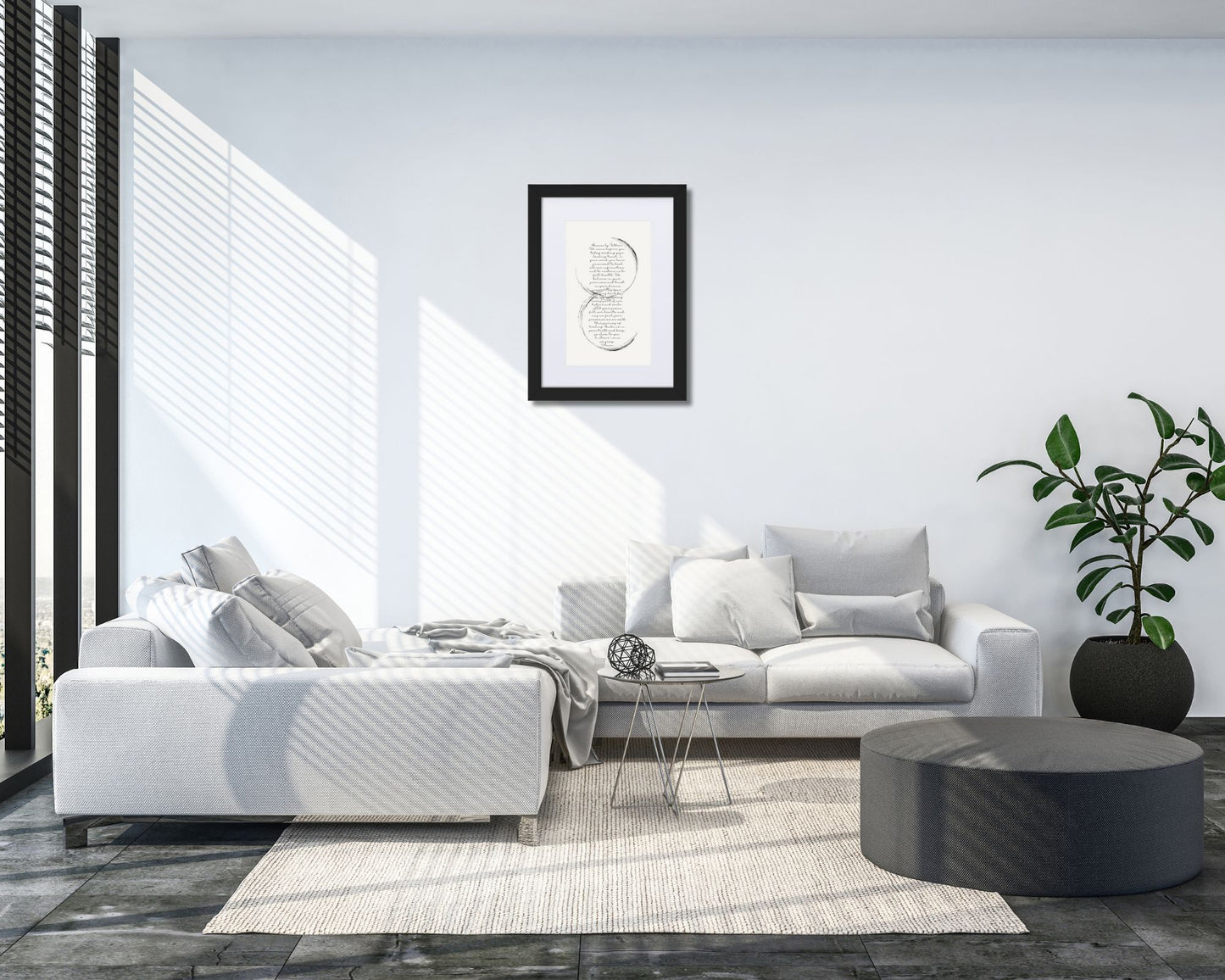 "Healing Words" Framed Art Print / Modern Wall Decor/ Peace & Self-Acceptance Wall Art