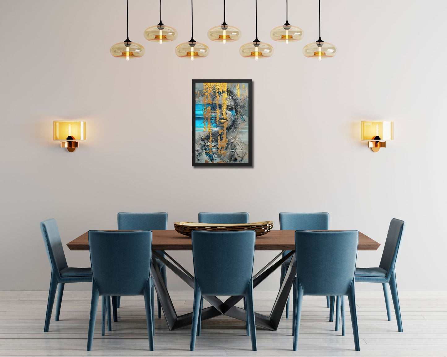 "Survived" Abstract Framed Art Print Reflecting Emotional Resilience | Modern Framed Wall Decor