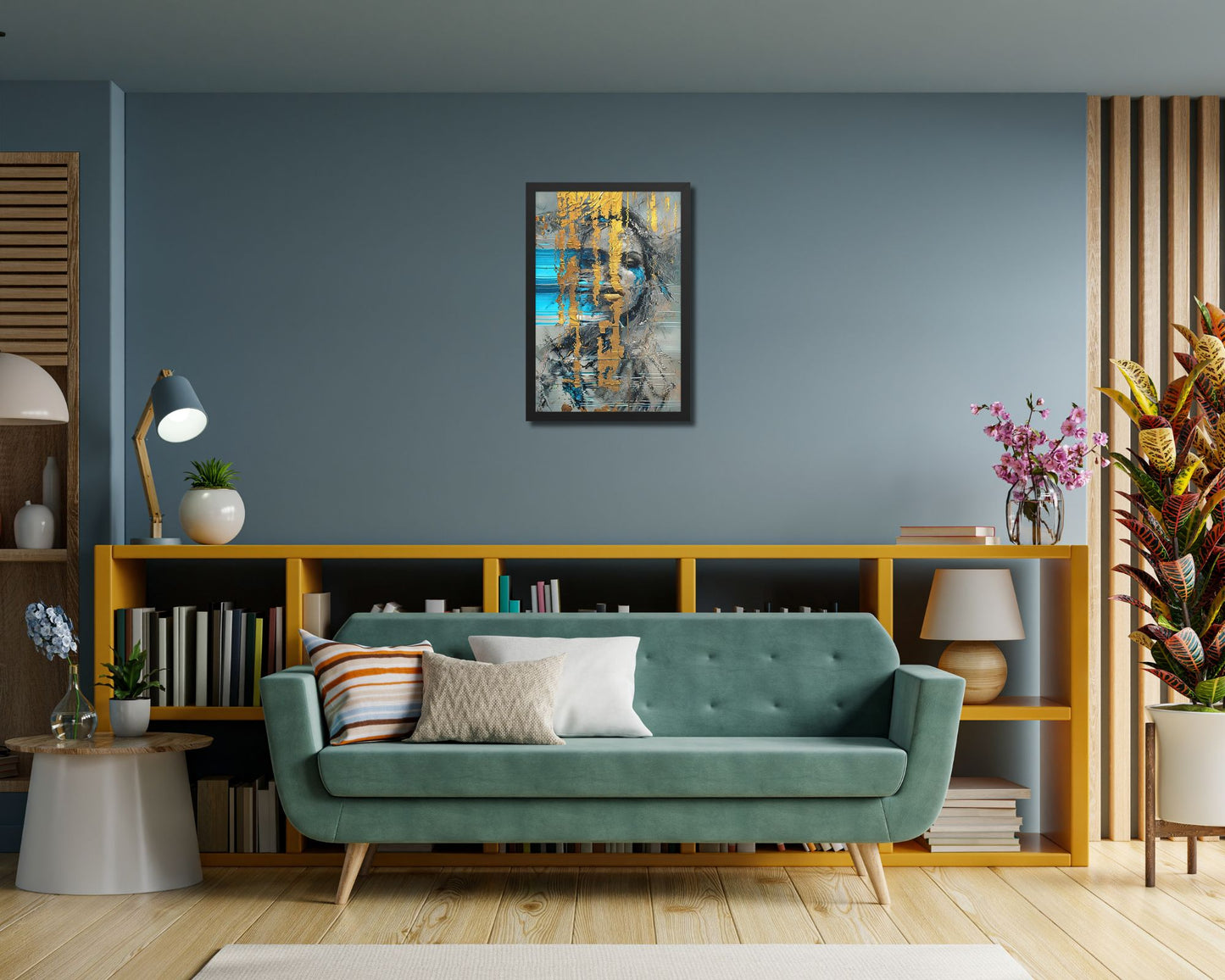 "Survived" Abstract Framed Art Print Reflecting Emotional Resilience | Modern Framed Wall Decor