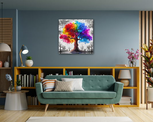 Whimsi Creations: Embrace the Vibrancy of Life with Our "Tree of Life" Canvas