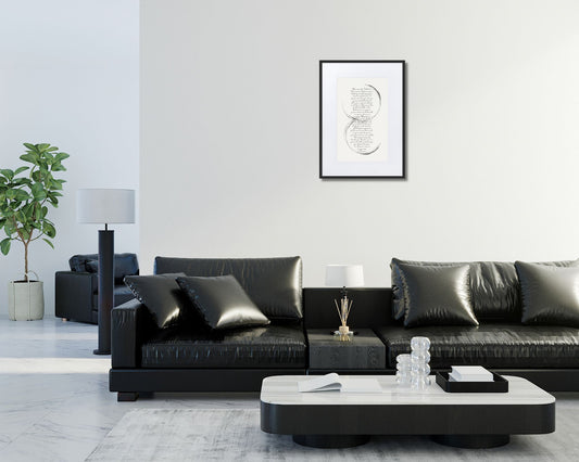 "Healing Words" Framed Art Print / Modern Wall Decor/ Peace & Self-Acceptance Wall Art