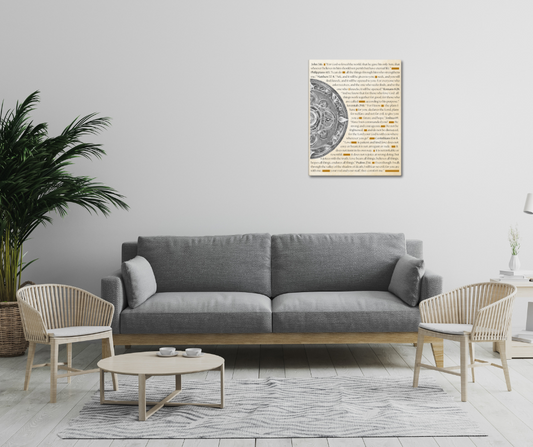 Canvas art featuring inspirational Bible verses with famous quotes in elegant typography, perfect for religious wall decor and spiritual inspiration