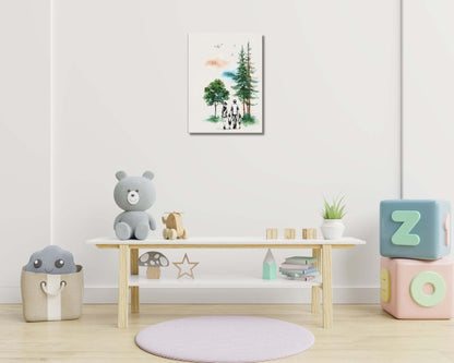 Personalised Family Portrait Watercolour Canvas - Custom Family Art Print