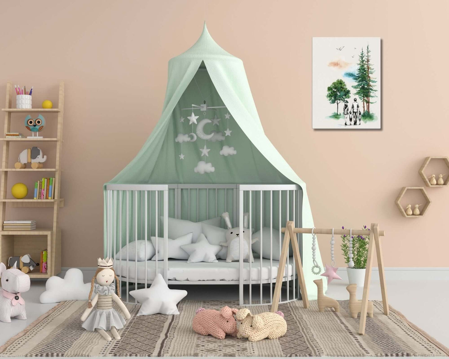 Personalised Family Portrait Watercolour Canvas - Custom Family Art Print
